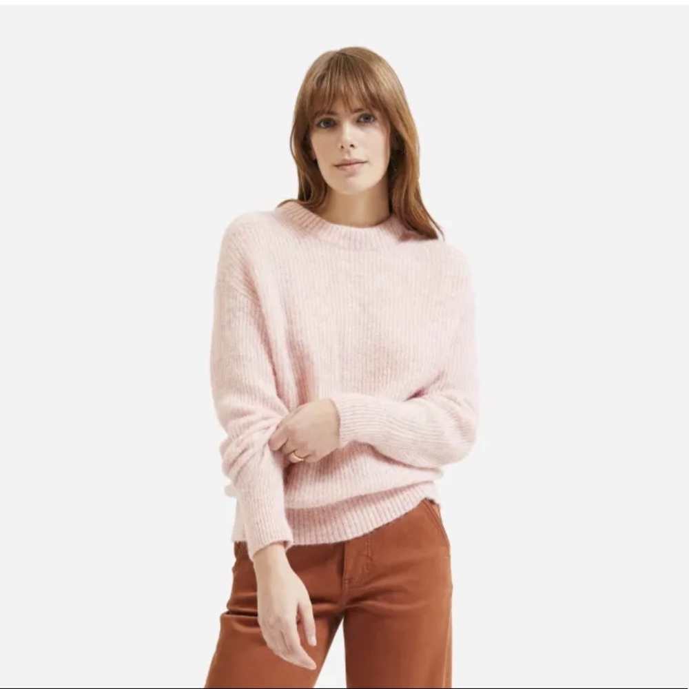 Everlane Alpaca Oversized Sweater in Rose (XS)